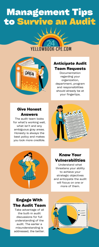 Management Tips to Survive an Audit Infographic