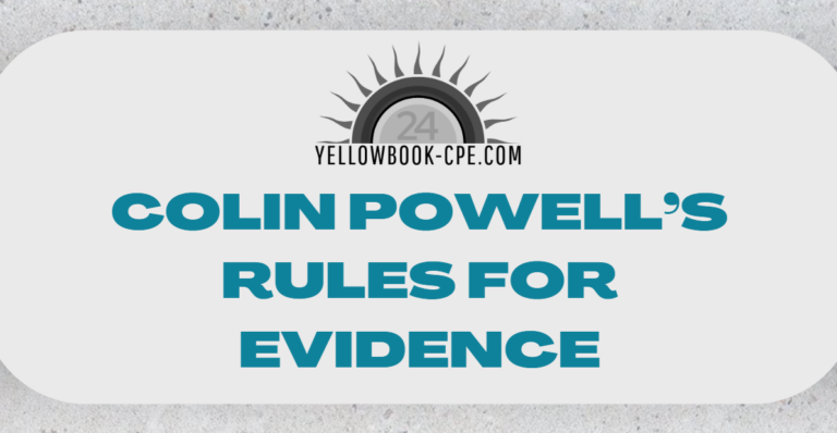 Blog Header - Colin Powell's Rules of Evidence