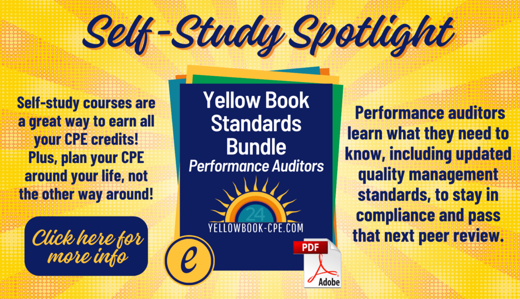 Yellow Book Standards for Performance Auditors Bundle Self-Study Spotlight