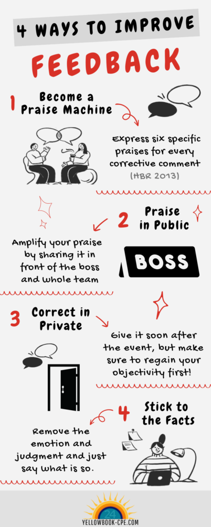 4 Ways to Improve Feedback Infographic