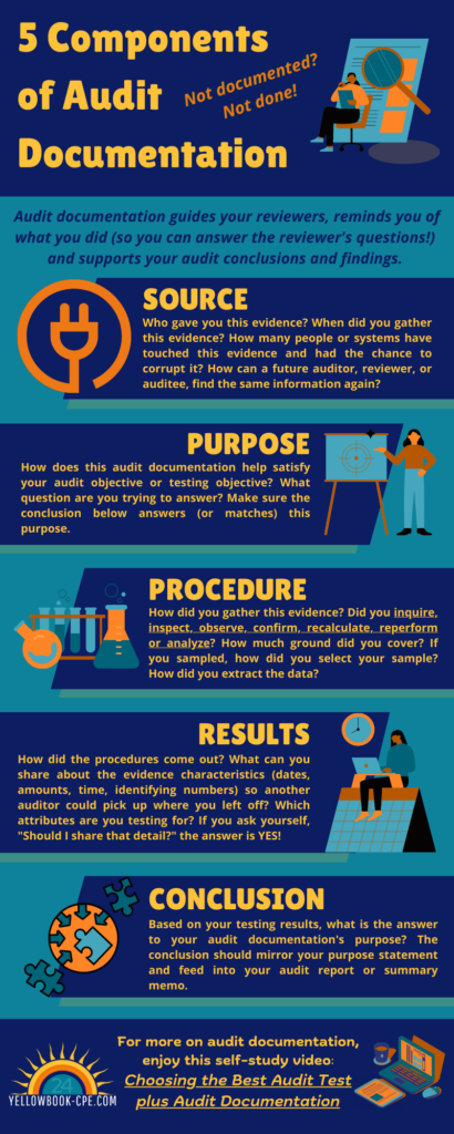 5 Components of Audit Documentation Infographic