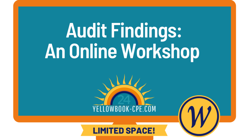 Audit Findings An Online Workshop March 2024 Yellowbook CPE Com   Audit Findings 1024x576 